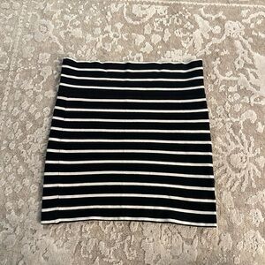 Striped Black and White Women's Skirt
